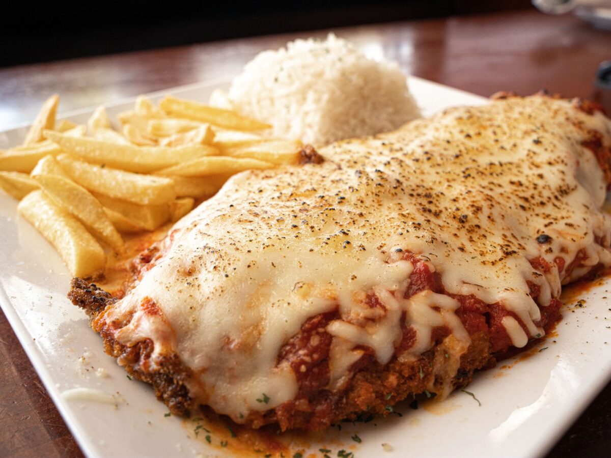 Beef Parmigiana (Parmegiana de Carne) served at Boteco Restaurant