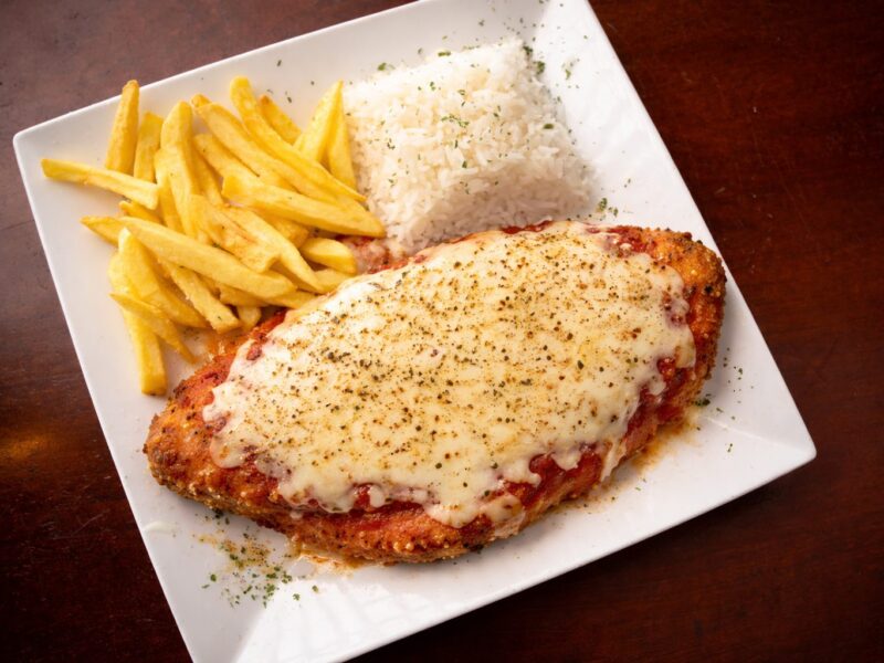 Chicken Parmigiana (Parmegiana de Frango) served at Boteco Restaurant