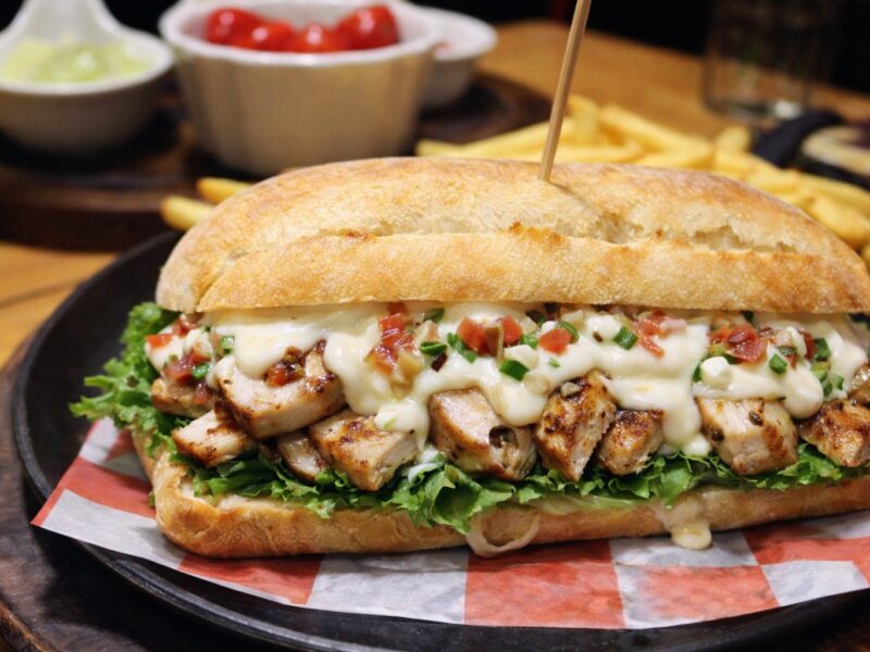 Chicken Sandwich (Sanduíche de Frango) served at Boteco Restaurant