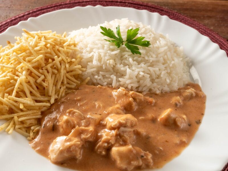 Chicken Stroganoff (Strogonoff de Frango) served at Boteco Restaurant