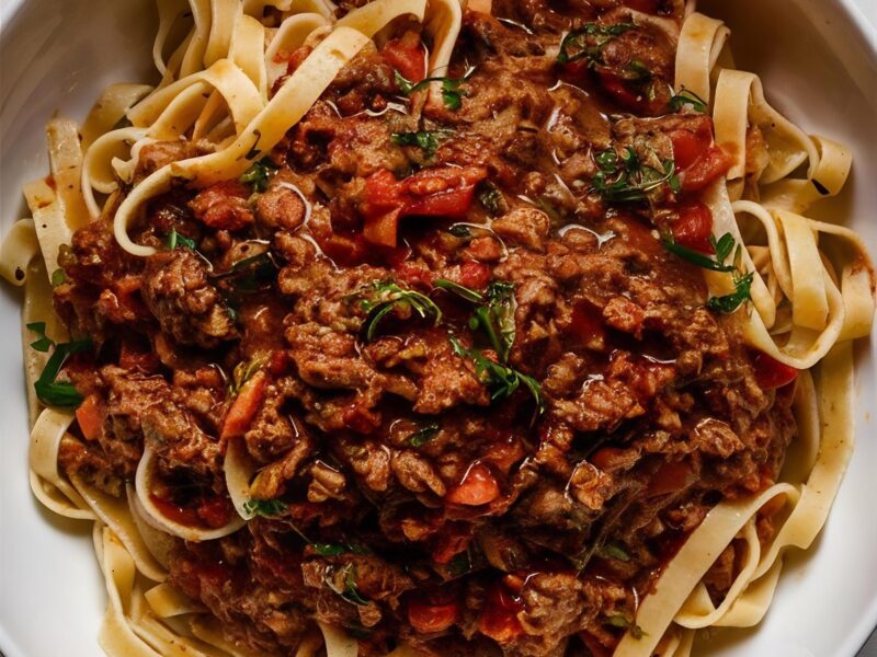 Fettuccine à Bolonhesa served at Boteco Restaurant