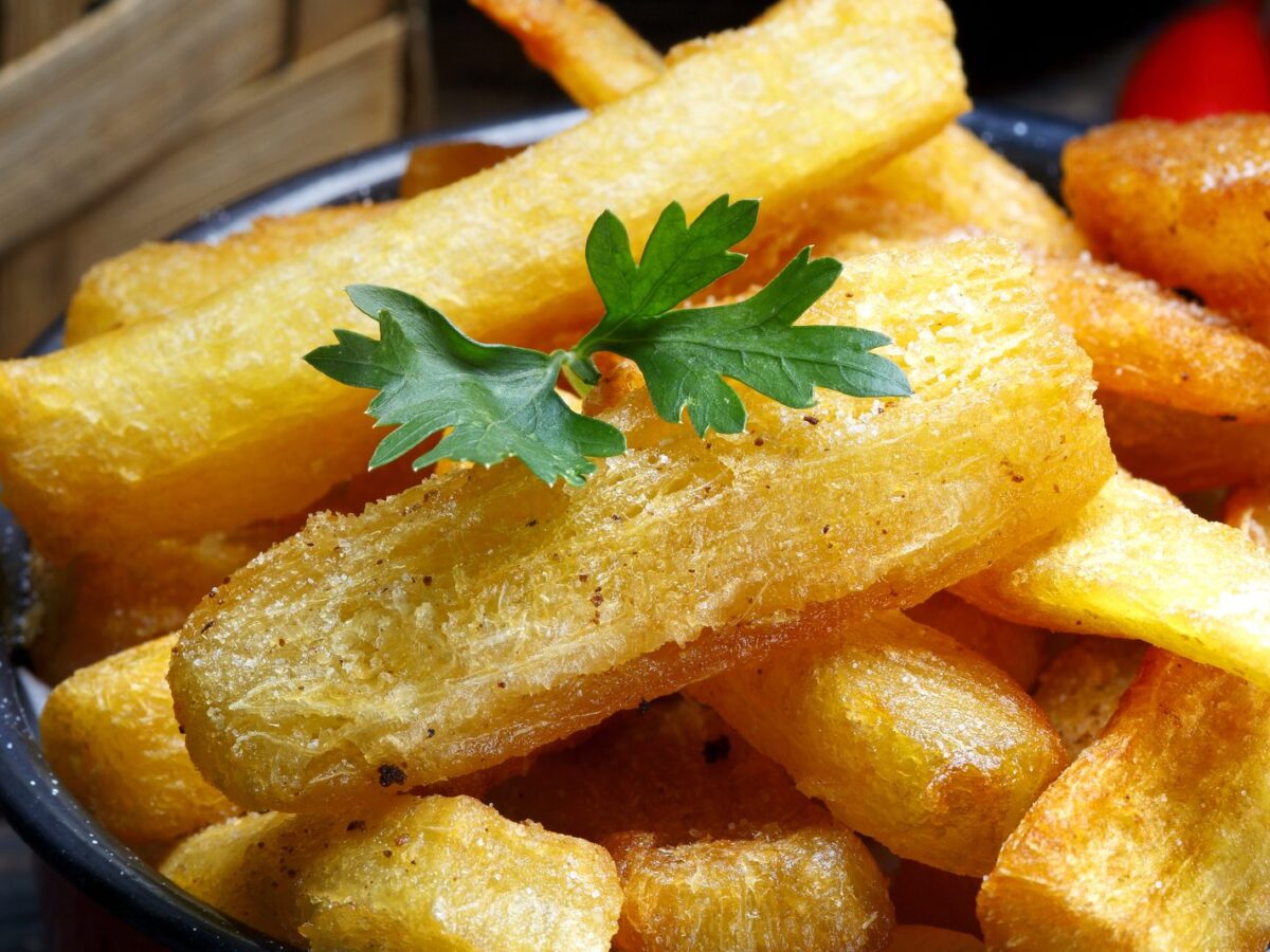 Fried Yucca with Parmesan (Mandioca Frita com Parmesão) served at Boteco Restaurant