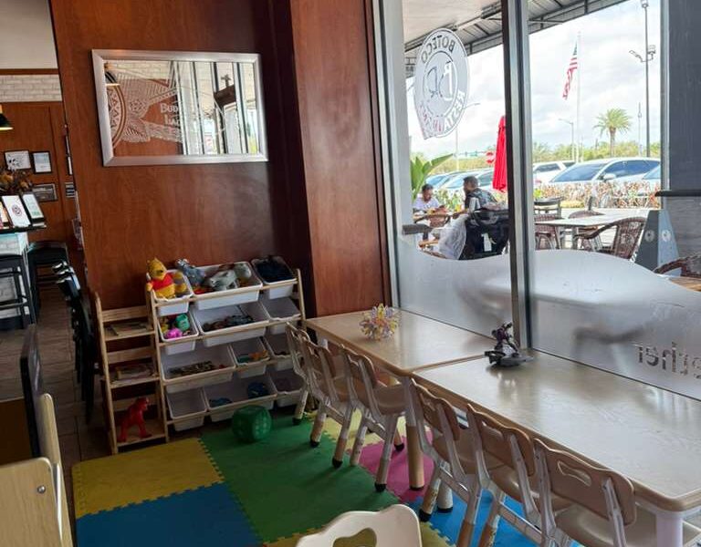 Kids area at a family restaurant in Orlando
