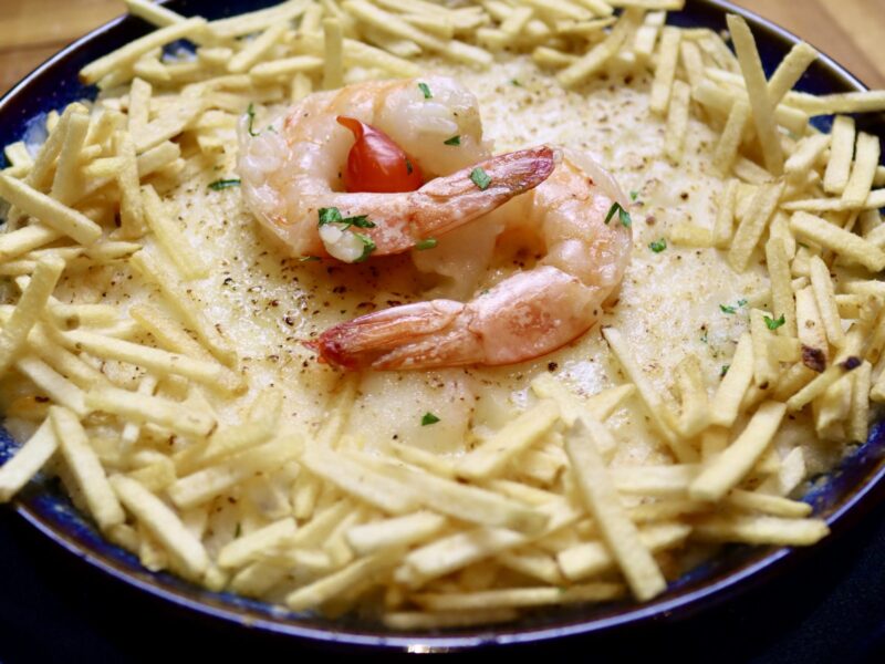 Mediterranean Shrimp (Camarão Mediterrâneo) served at Boteco Restaurant