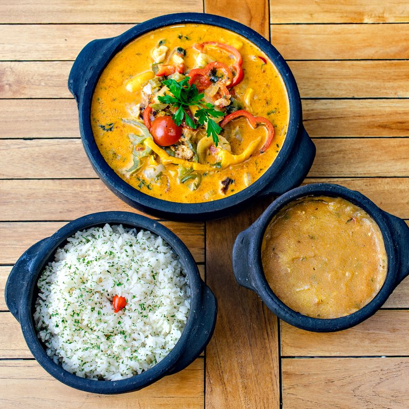 Moqueca in a clay pot