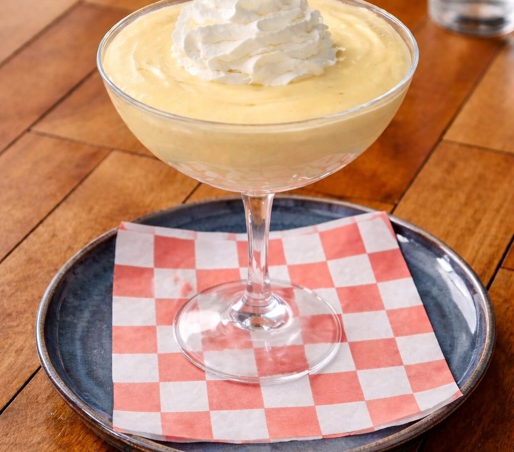 Passion Fruit Mousse (Mousse de Maracujá) served at Boteco Restaurant
