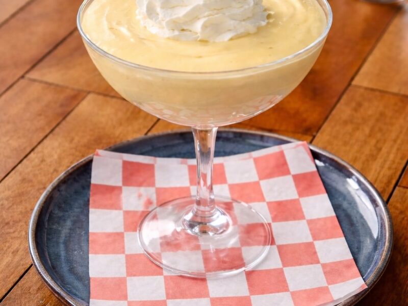 Passion Fruit Mousse (Mousse de Maracujá) served at Boteco Restaurant