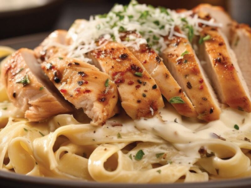 Fresh fettuccine being prepared