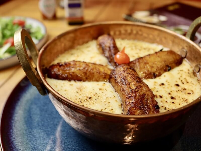 Sun-dried Beef Casserole (Panelinha de Carne Seca) served at Boteco Restaurant
