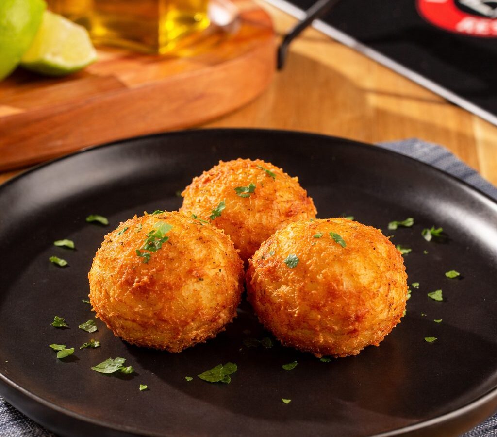 Yucca Croquettes with Dried Beef (Bolinho de Mandioca com Carne Seca) served at Boteco Restaurant